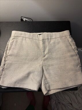 Banana Republic Cream High-Waist Woven Shorts